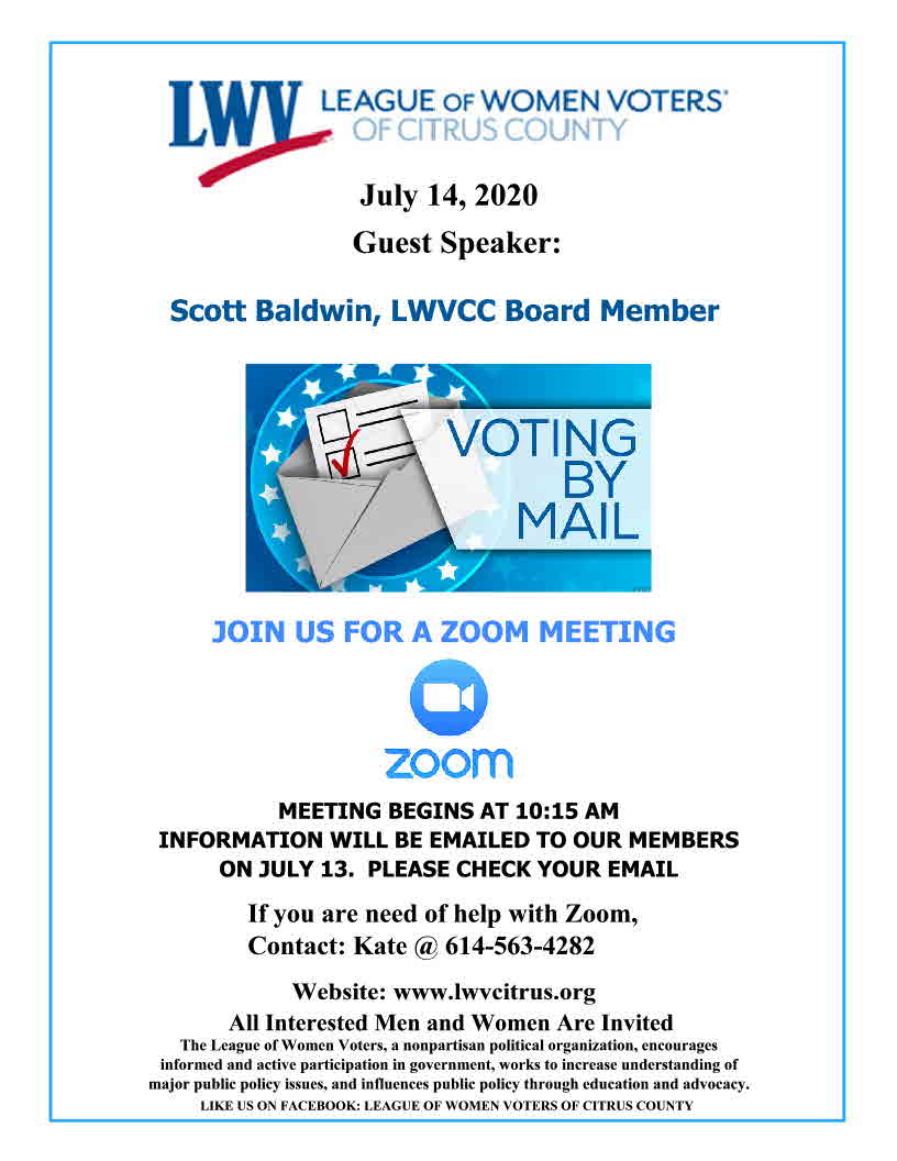 LWVCC – Working Together We Can Make Democracy Work for All Floridians